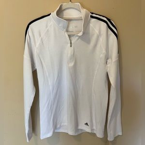 White Adidas Tracksuit Top (Size M)